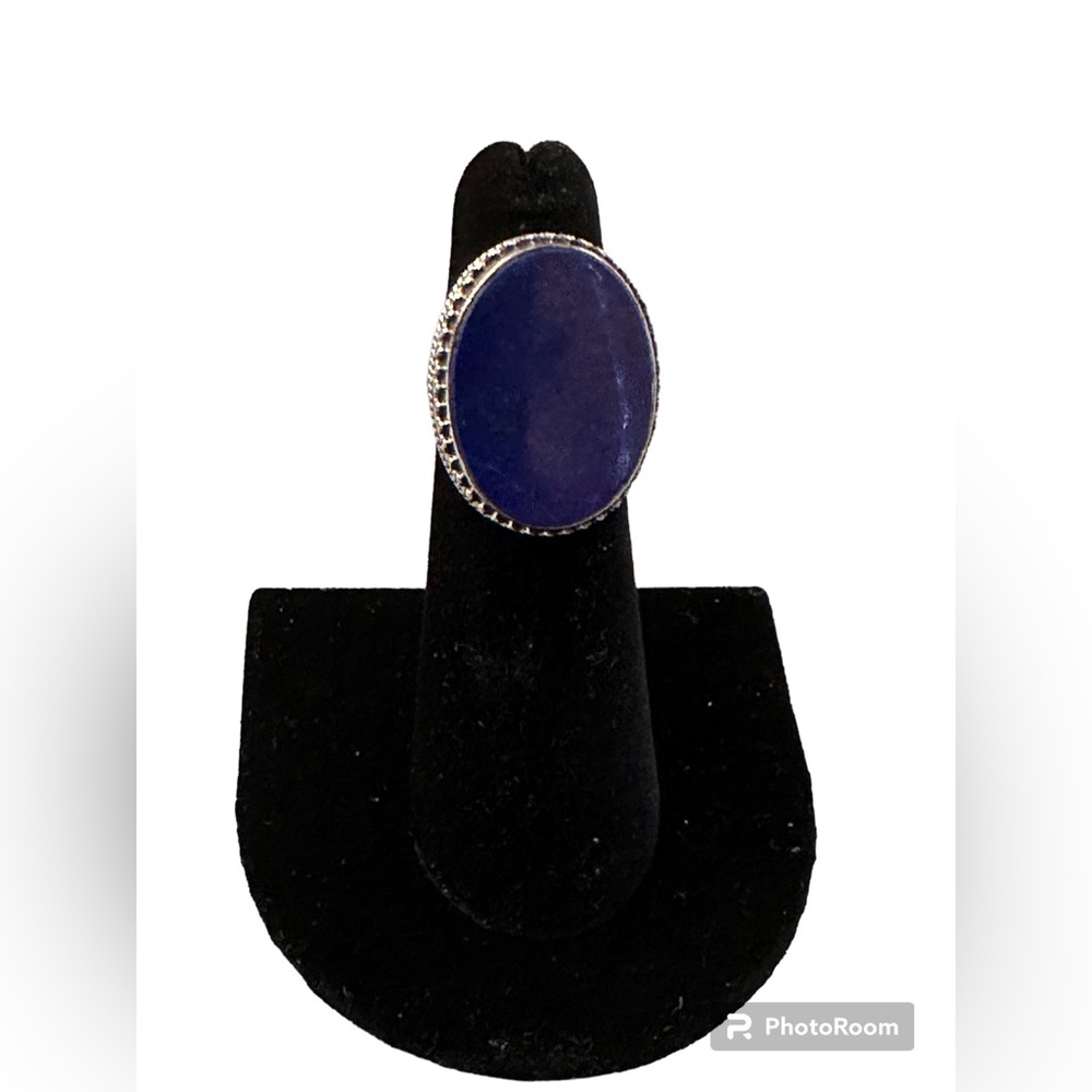 Lapis Lazuli Statement Ring in Silver |Size: 5